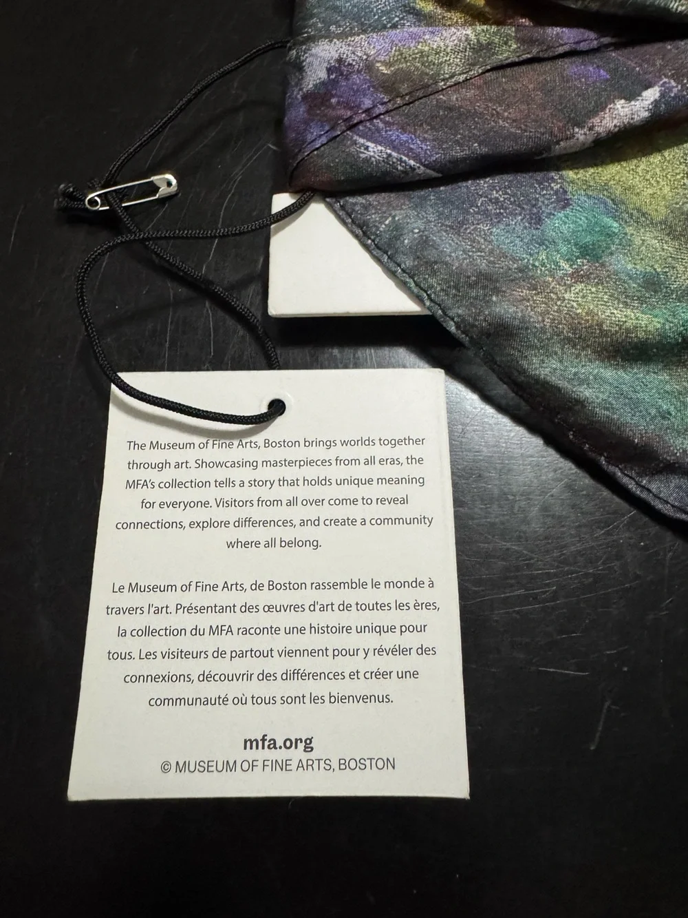 MFA Boston Scarf Hair Accessory NWT